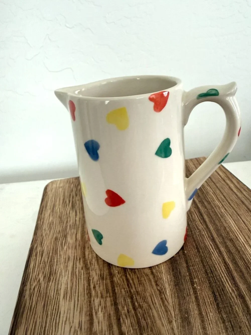 Moorland Chelsea Works Burslem England Hand Painted Hearts Creamer Pitcher